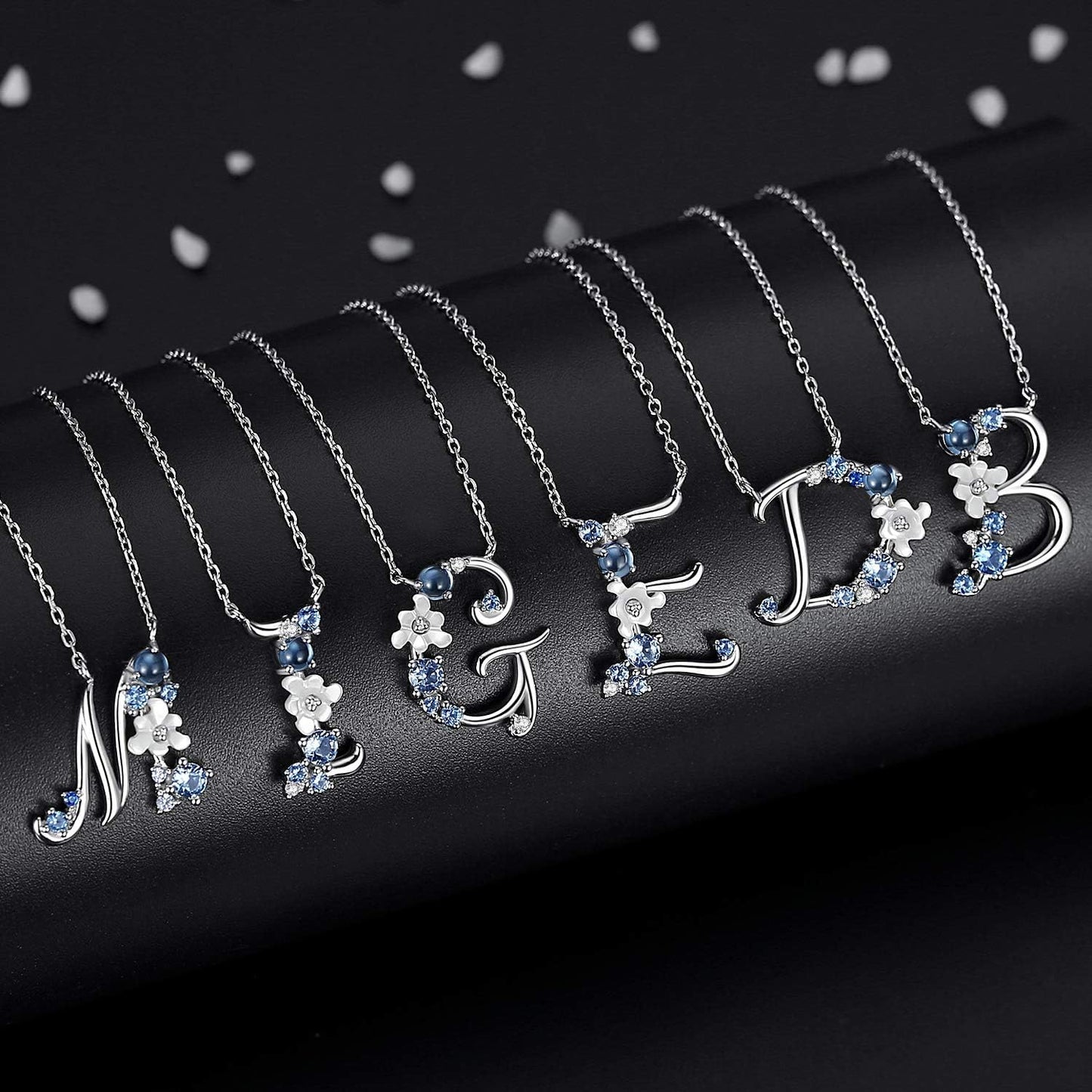 Sparkle with Meaning: Customizable Initial Necklace in 925 Sterling Silver with Cubic Zirconia