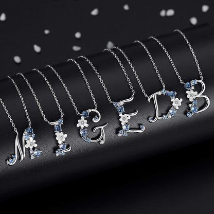 Sparkle with Meaning: Customizable Initial Necklace in 925 Sterling Silver with Cubic Zirconia