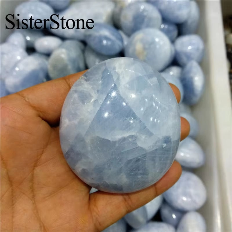 Natural Quartz Palm Crystal Minerals Polished Stones Reiki Healing Madagascar Gemstone Tumble Gift 1Pcs