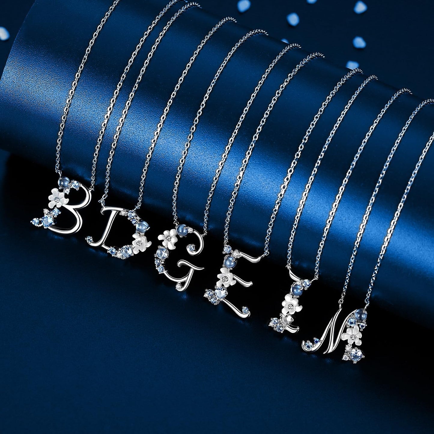 Sparkle with Meaning: Customizable Initial Necklace in 925 Sterling Silver with Cubic Zirconia