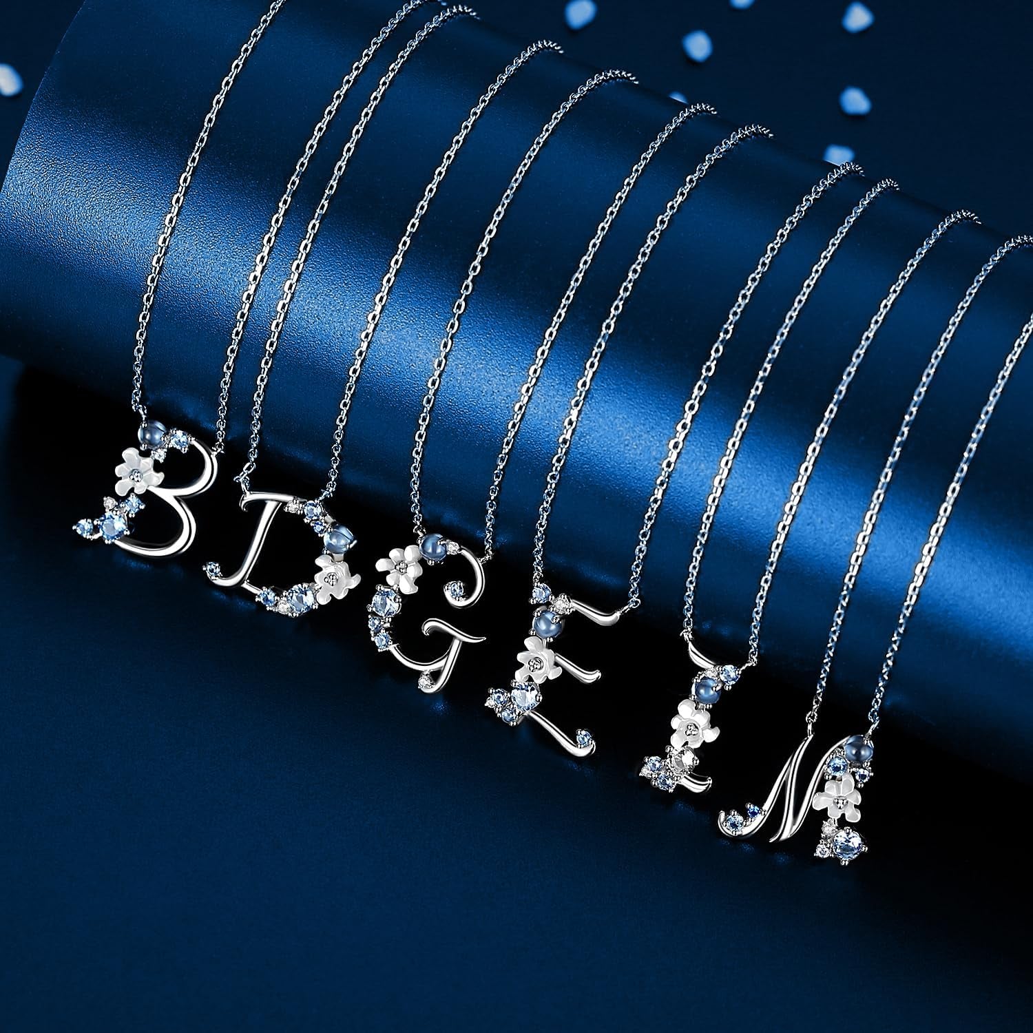 Sparkle with Meaning: Customizable Initial Necklace in 925 Sterling Silver with Cubic Zirconia